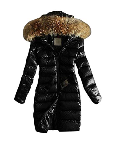 Minetom Winterjacke Damen Lange Daunenjacke Parka Jacke Mit Künstlich Fellkapuze Steppjacke Wintermantel Daunenmantel B Lange Schwarz 42 Minetom Winterjacke Damen Lange Daunenjacke Parka Jacke Mit Künstlich Fellkapuze Steppjacke Wintermantel Daunenmantel B Lange Schwarz 42 von Minetom