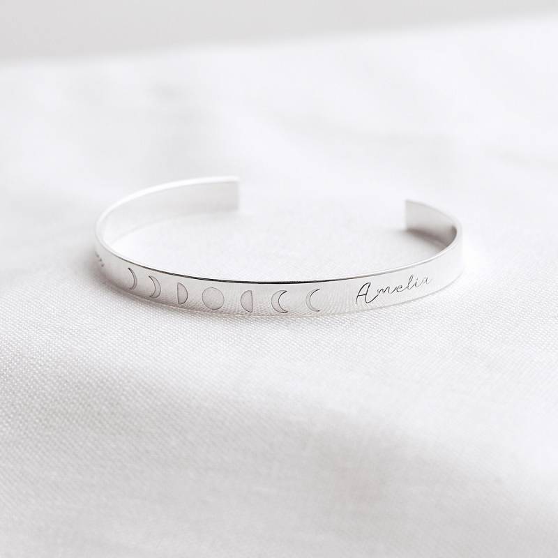 Personalisierte Mond Phase Manschette Armband von MinettaJewellery