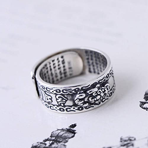 MingXinJia Offener Fingerring 990 Sterling Silber Reines Silber Herren Sterling Silber Ring Einzigartige Persönlichkeit Körper Und Geist Männliche Geschenke Für Liebhaber, Open MingXinJia Offener Fingerring 990 Sterling Silber Reines Silber Herren Sterling Silber Ring Einzigartige Persönlichkeit Körper Und Geist Männliche Geschenke Für Liebhaber, Open von MingXinJia