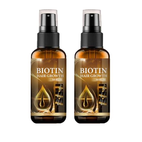Biotin Haarwuchsserum,Biotin Haarwachstum Spray Biotin Hair Growth Spray, Biotin-Haarwachstumsseren, Biotin Haarwuchsspray Für Dünnes Kaputtes Trockenes Haar,30ml,(2 Stück) von Mingchengheng