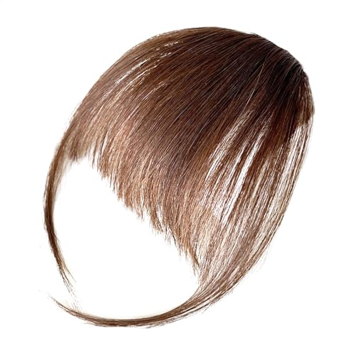 Clip-In-Pony Für Frauen Echthaar Fringe Bangs Human Hair Clip In Pony Fringe Extensions Natürliche Bangs With Tempel Haarteile Echthaar Haarverlängerung Für Fotografie, Dating,D# von Mingchengheng