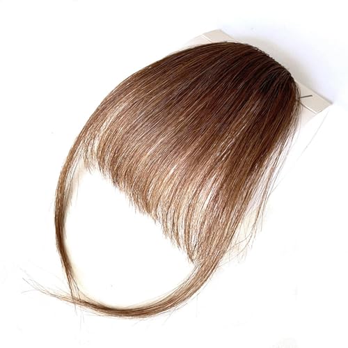 Clip-In-Pony Für Frauen Echthaar Fringe Bangs Human Hair Clip In Pony Fringe Extensions Natürliche Bangs With Tempel Haarteile Echthaar Haarverlängerung Für Fotografie, Dating,E# von Mingchengheng