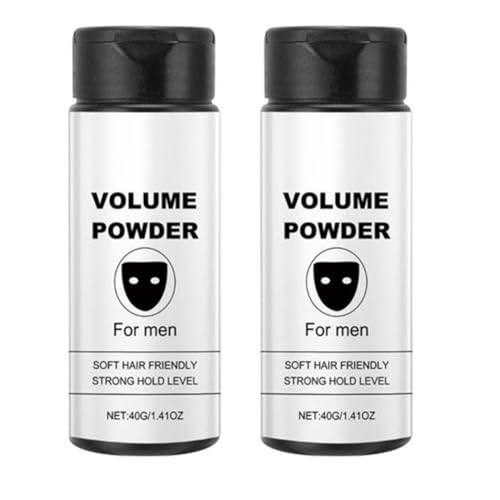 Haarpuder Haarstyling-Puder, 40g Texturpuder Für Männer,2 Stück Texture Powder Volumen Puder Haare,Natürliches Langanhaltende Texturising Powder Für Stabilität Volumen Puder Zum Stylen von Mingchengheng