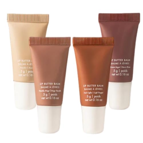 Lippenbalsam Für Rissigen Und Trockenen | Lippenbalsam-Set Of 4 | Lipgloss-Set | Tragbarer Lippenölbalsam Mit Hydratisierten, Lippenölbalsam Für Frauen, Mutter, Ehefrau von Mingchengheng