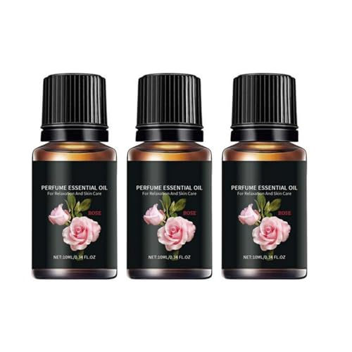 Massage Körperöl - Essenzöle Für Den Körper - Langanhaltendes Massageöl Mit Rosenduft,10 Ml Feuchtigkeitsspendendes Feuchtigkeitsspendendes Massage Körperessenzöl Für Frauen von Mingchengheng