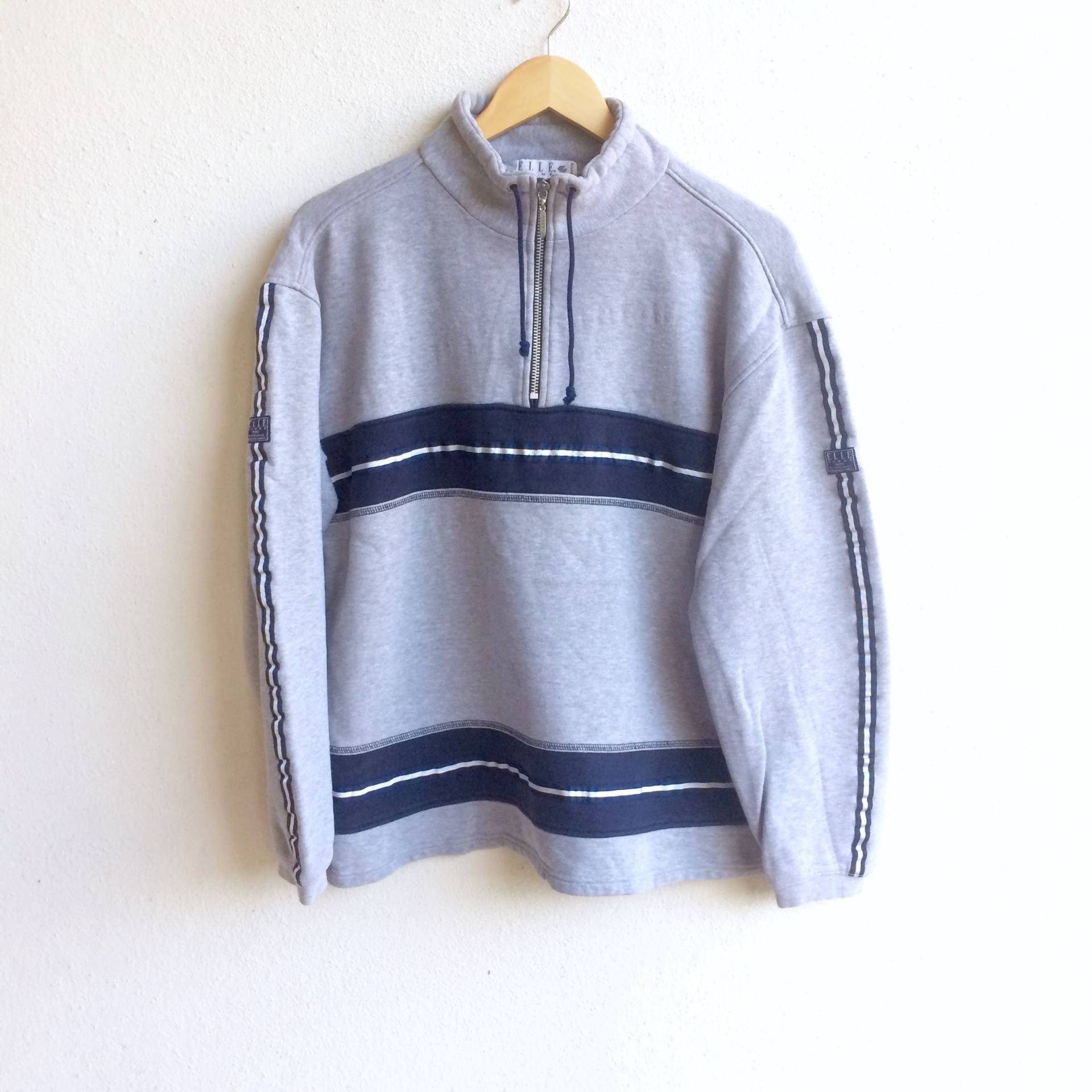 Paris Elle Homme Paris Uni Sweatshirt Grau Farbe Mittelgroß von MingsVintageStore