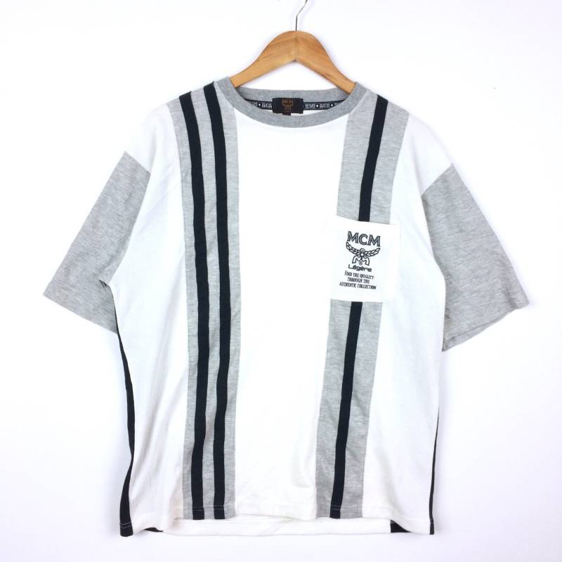Selten Jahrgang Modern Creation Munchen Mcm Schwarz Und Weiß T-Shirt Doppel Große Größe Selten Jahrgang Modern Creation Munchen Mcm Schwarz Und Weiß T-Shirt Doppel Große Größe von MingsVintageStore