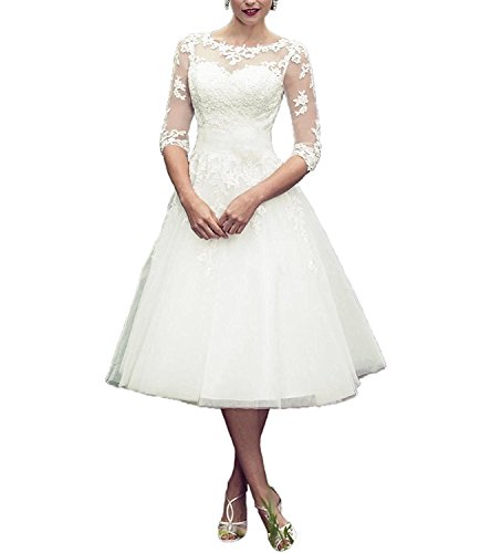 Mingxuerong Hochzeitskleid Kurz Spitze Accessoires Tüll A Linie Brautkleid von Mingxuerong