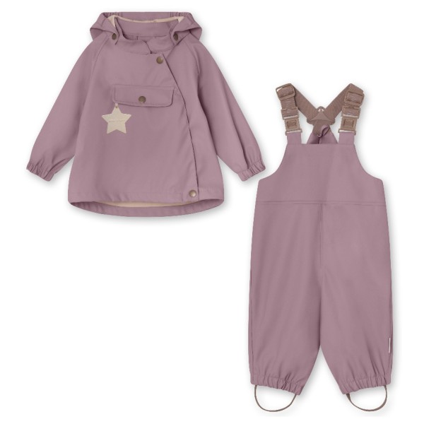 Mini A Ture - Kid's Matwainis Rain Set - Regenset Gr 92 rosa von Mini A Ture
