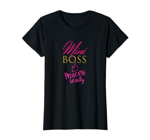 Mini-Boss-Shirt: Mädchen, süßes Prinzessinnen-Party-Outfit, Geschenk T-Shirt von Mini Boss Girl Shirt Outfit Gift