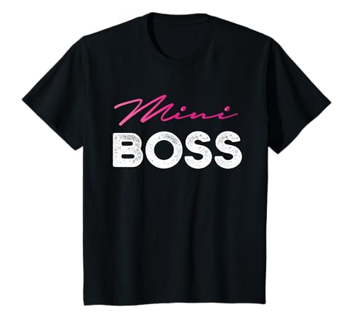 Kinder Jungen und Mädchen Mini Boss Of The Girl Boss T-Shirt von Mini Boss Outfit Of The Girl Boss