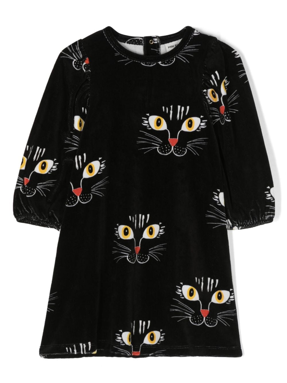 Mini Rodini Angry Cat Kleid - Schwarz von Mini Rodini