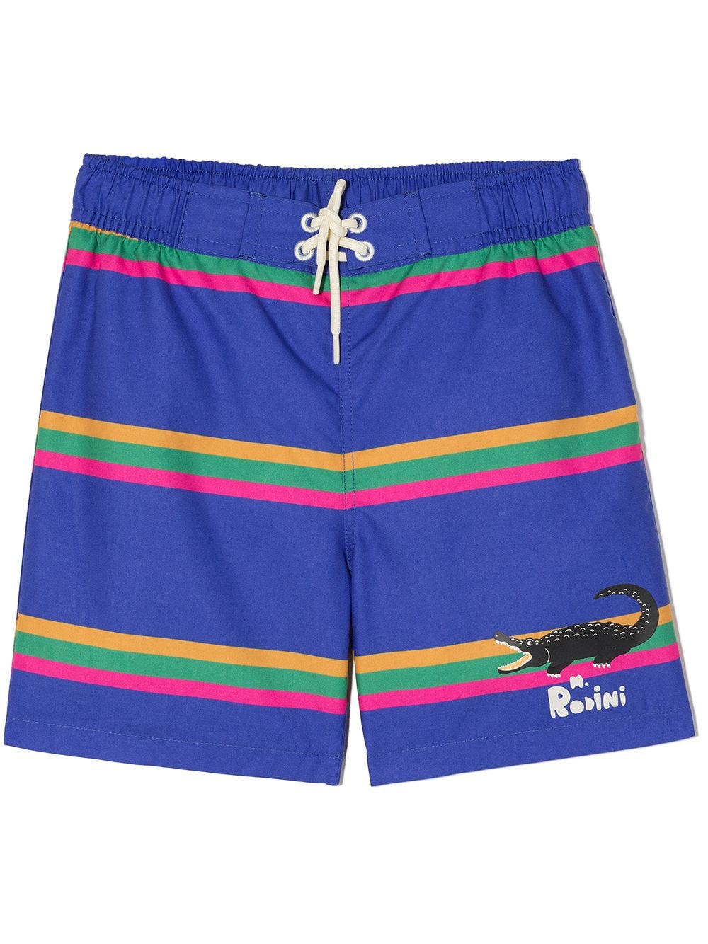 Mini Rodini Badeshorts mit Kroko-Print - Blau von Mini Rodini