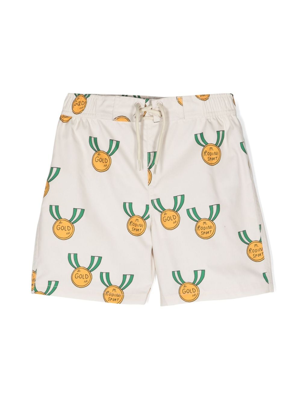 Mini Rodini Badeshorts mit grafischem Print - Nude von Mini Rodini