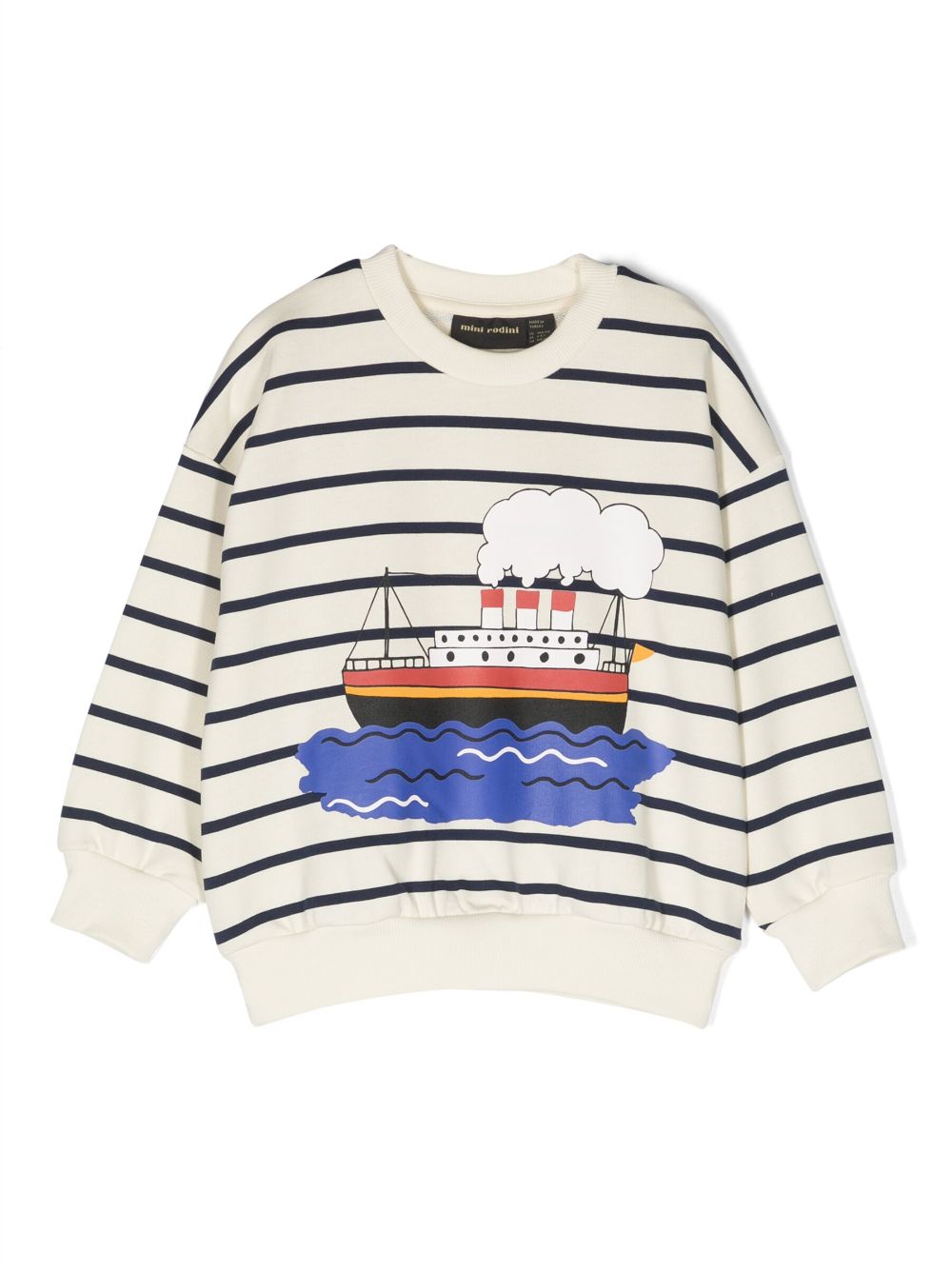 Mini Rodini Sweatshirt mit Erdbeeren-Print - Nude von Mini Rodini