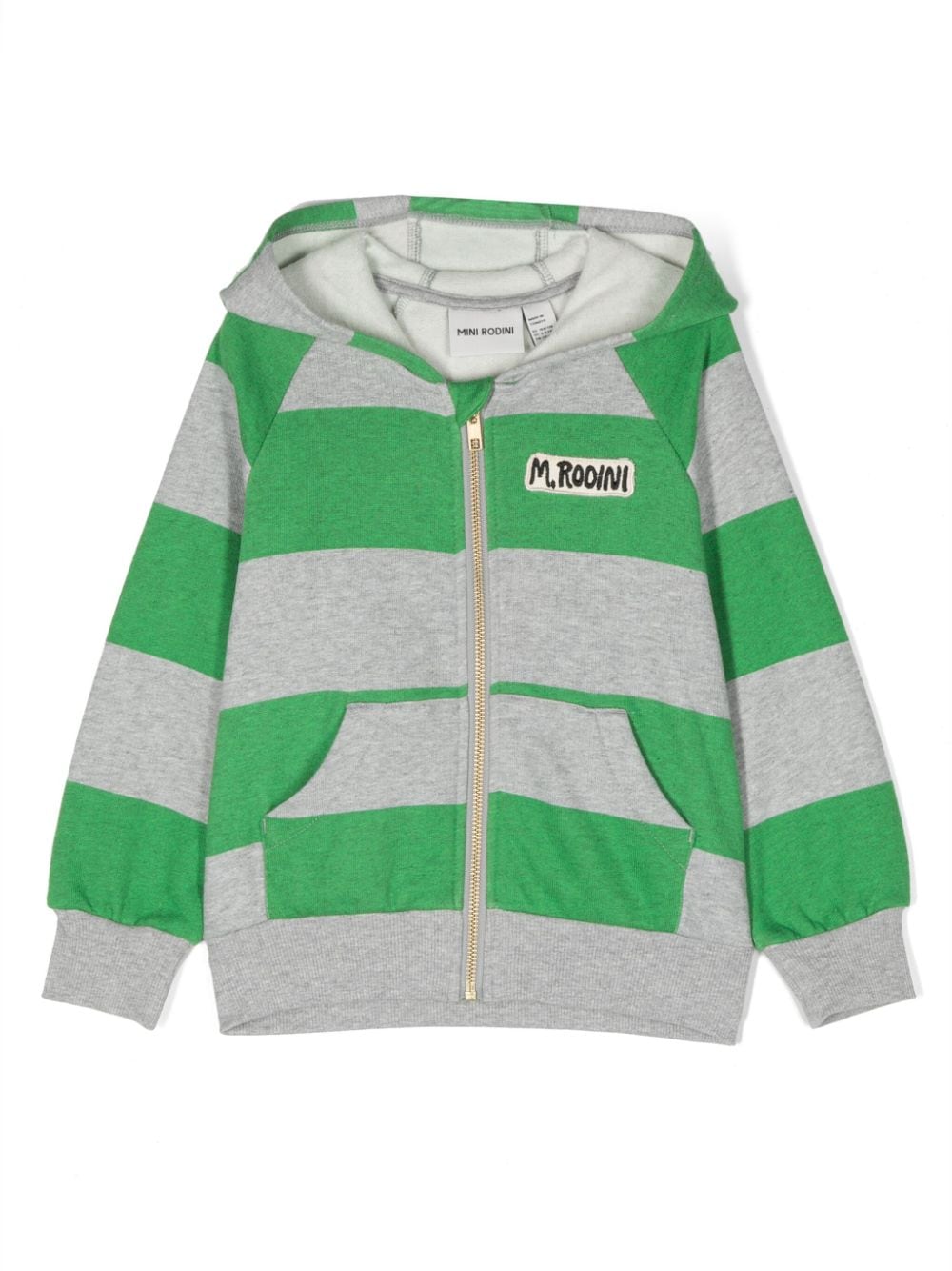 Mini Rodini Hoodie mit Logo-Patch - Grün von Mini Rodini