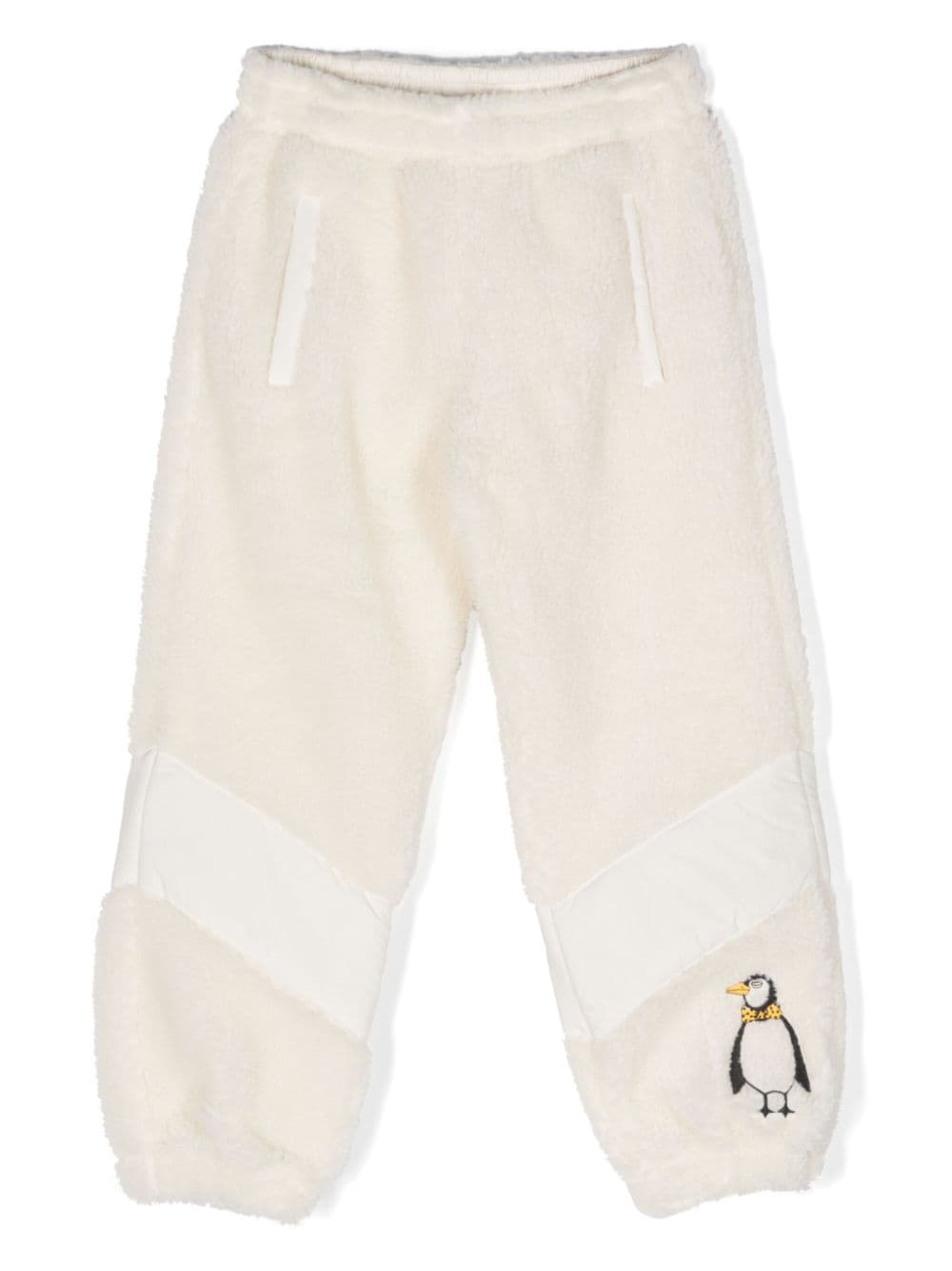 Mini Rodini Gestreifte Penguin Pile Jogginghose - Weiß von Mini Rodini