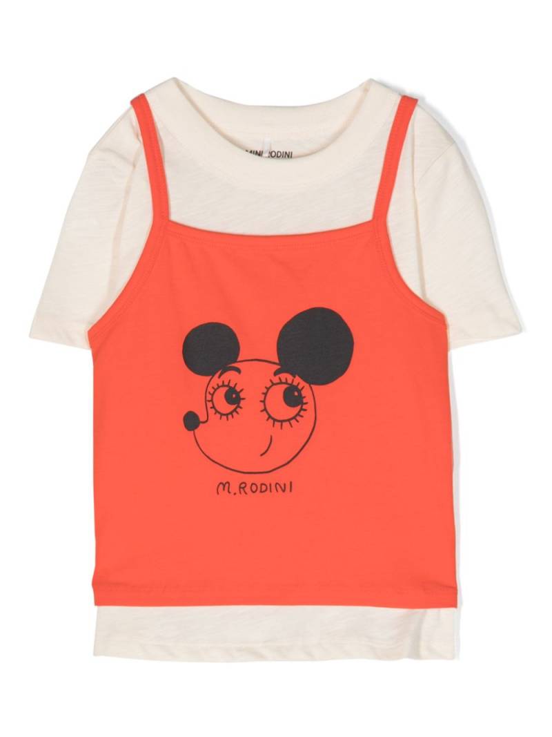 Mini Rodini Ritzratz T-Shirt - Orange von Mini Rodini