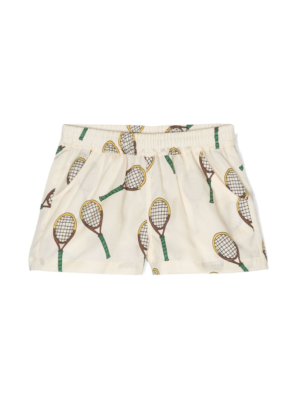 Mini Rodini Tennis Shorts mit grafischem Print - Nude von Mini Rodini
