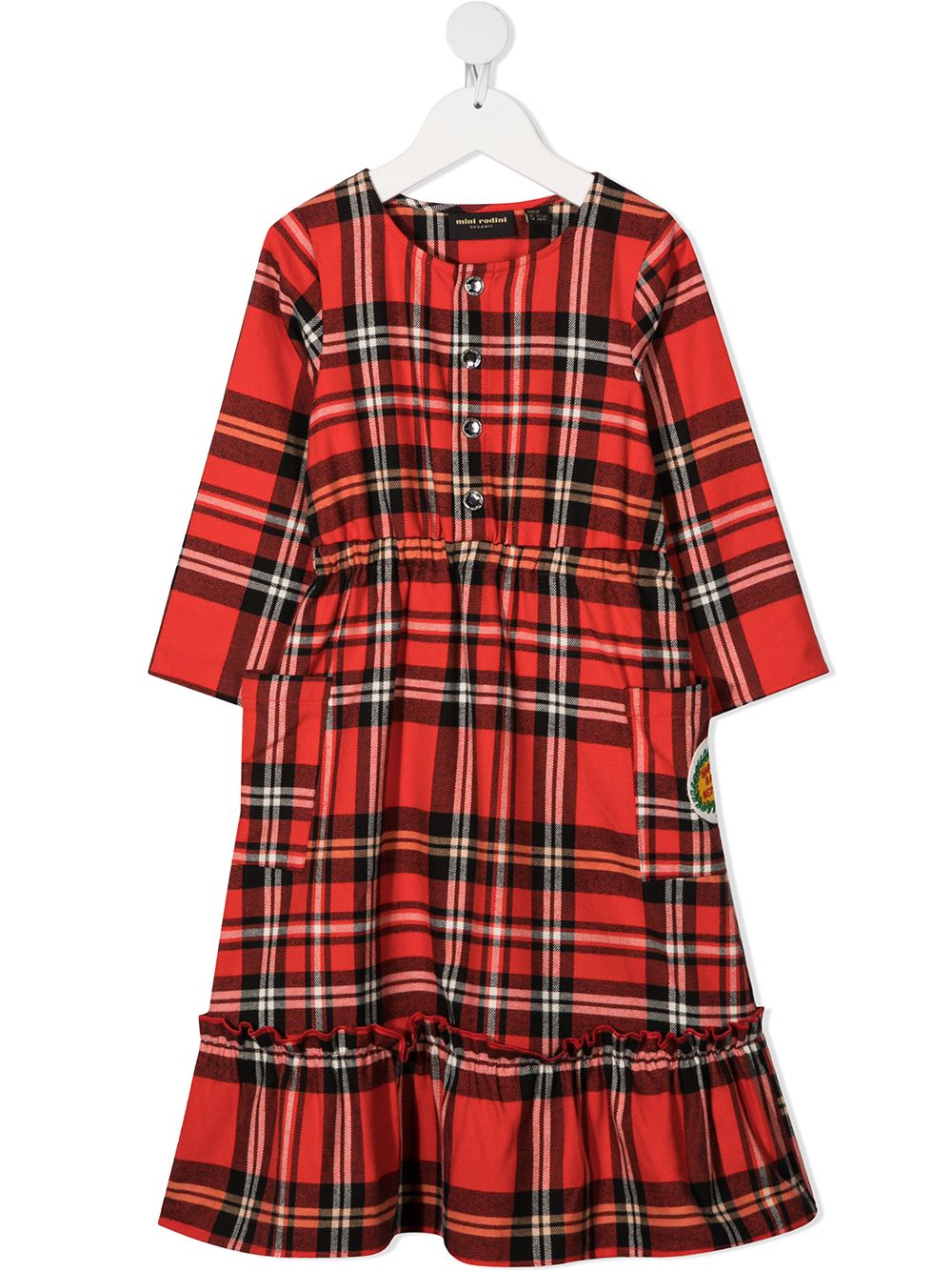 Mini Rodini Kariertes Flanellkleid - Rot von Mini Rodini