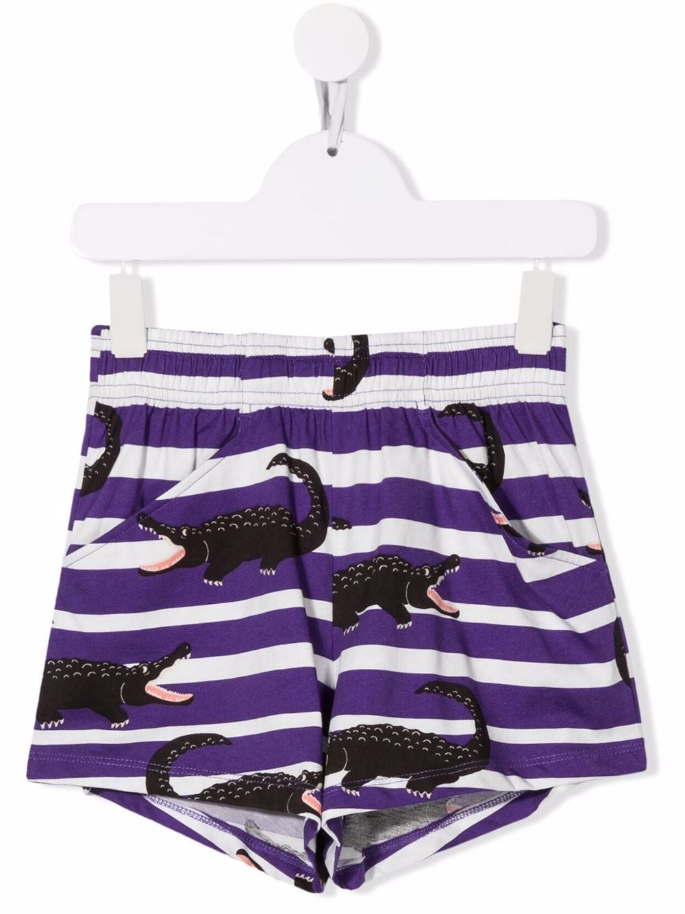 Mini Rodini Badeshorts mit Kroko-Print - Violett von Mini Rodini