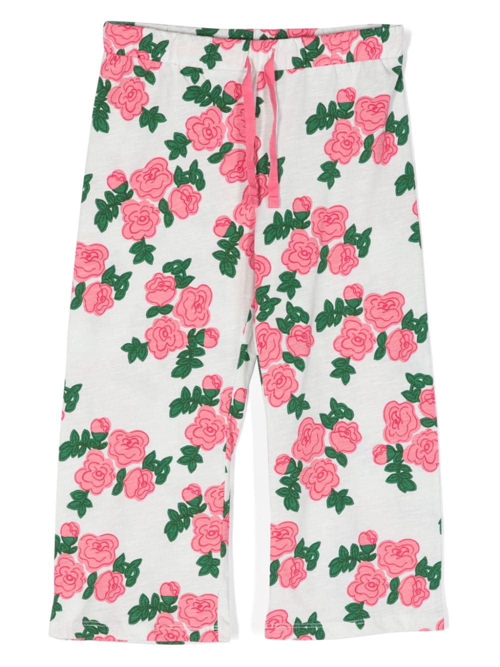 Mini Rodini Hose mit Blumen-Print - Rosa von Mini Rodini