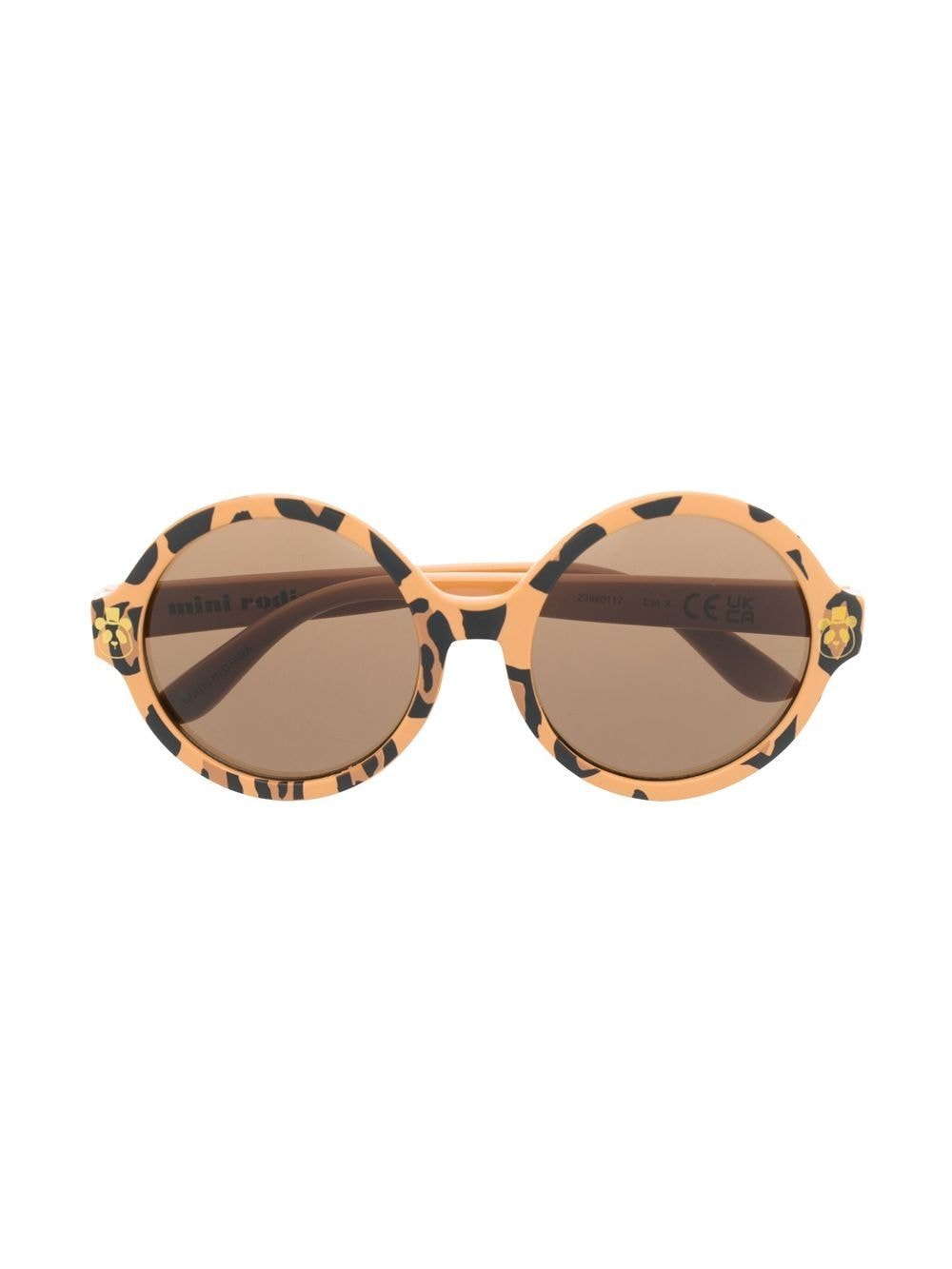 Mini Rodini Sonnenbrille mit Leoparden-Print - Nude von Mini Rodini