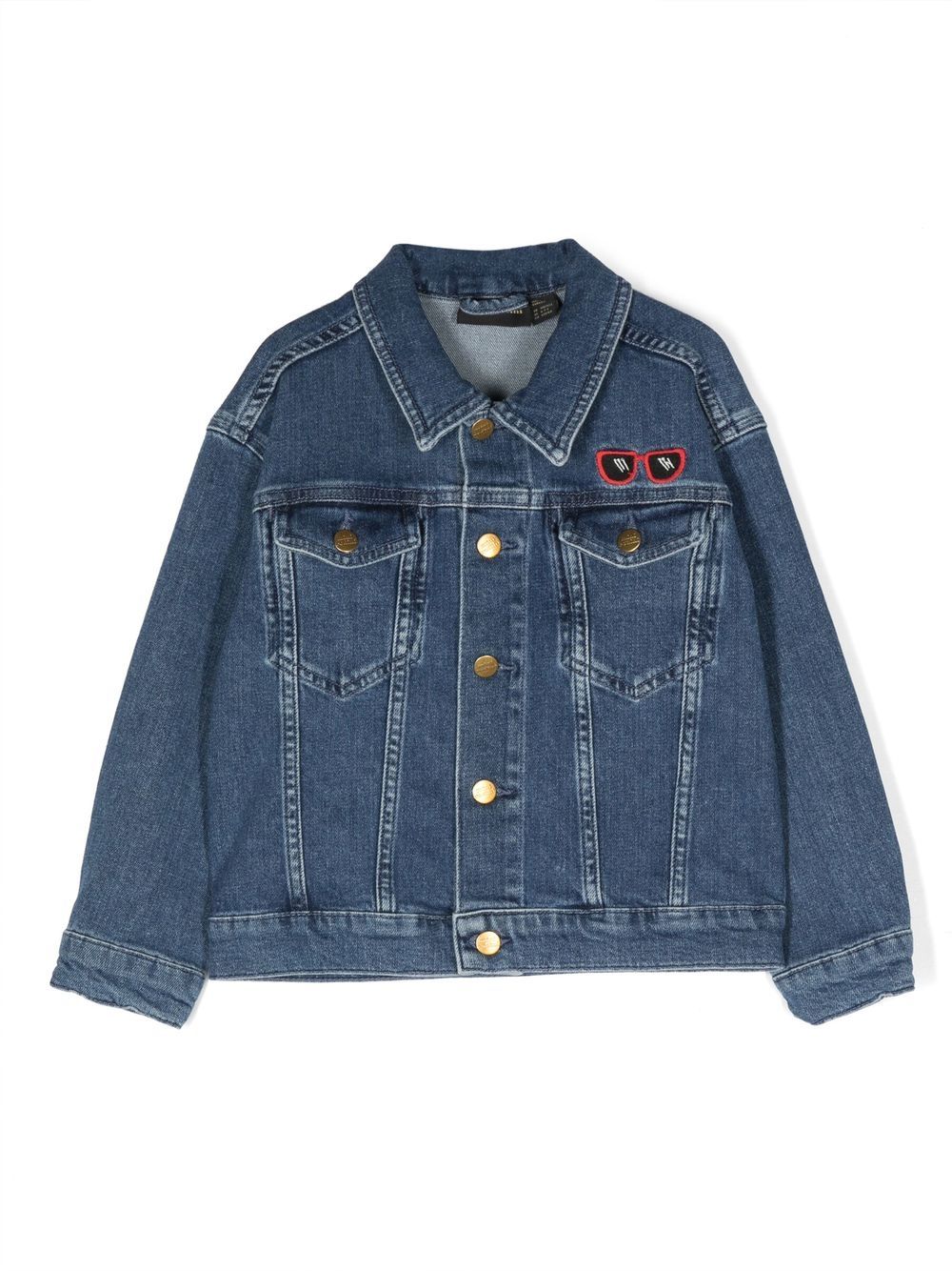 Mini Rodini Jeansjacke mit langen Ärmeln - Blau von Mini Rodini