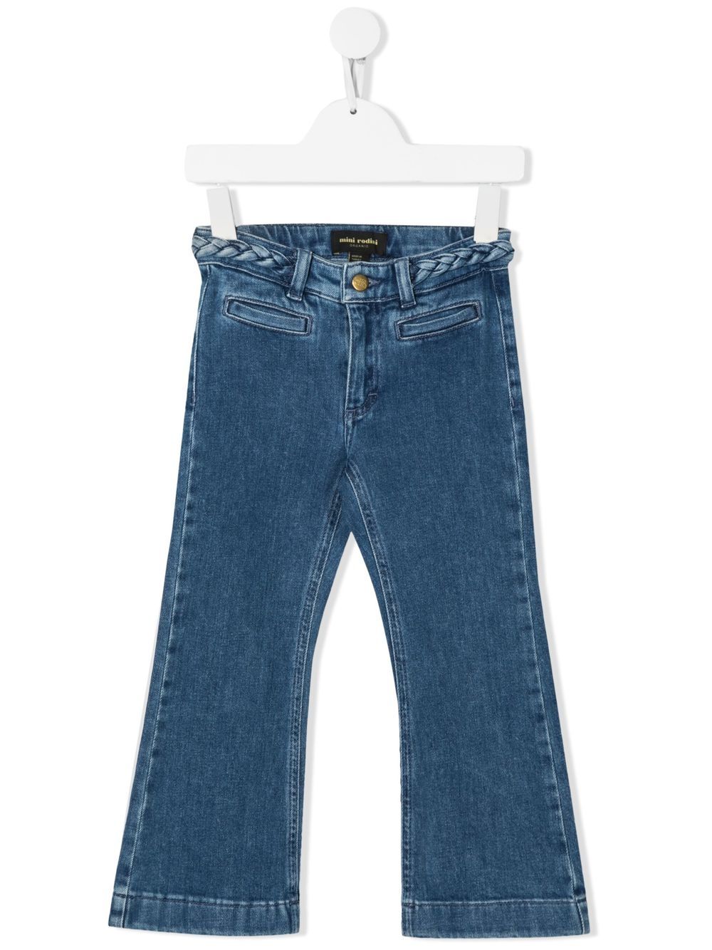 Mini Rodini Halbhohe Straight-Leg-Jeans - Blau von Mini Rodini