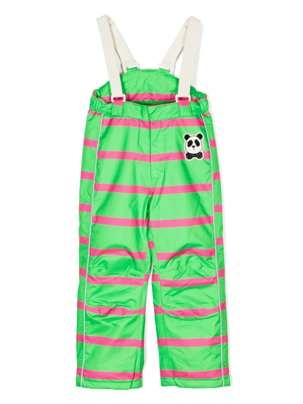 Mini Rodini Gestreifte Panda Skihose - Grün von Mini Rodini