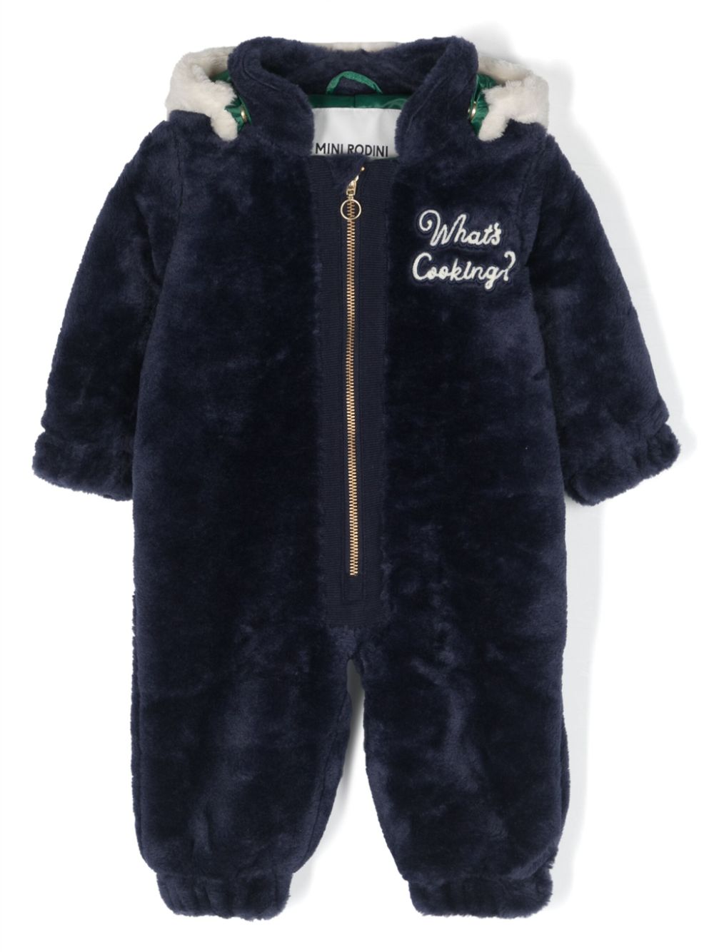 Mini Rodini Overall mit Faux Fur - Blau von Mini Rodini