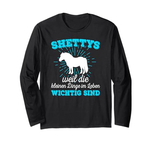 Shetty Shetland Pony Pferd Reiterin Damen Mädchen Langarmshirt von Mini Shetty Zubehör Reiter Reiten Geschenk