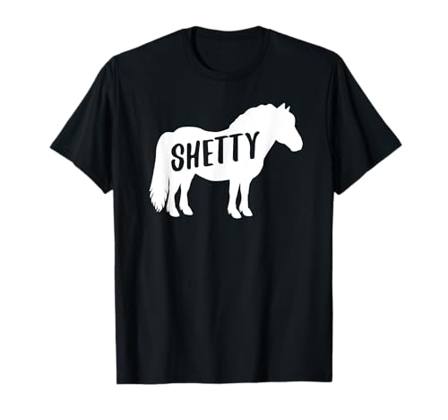 Shetty Shetland Pony Pferd Reiterin Damen Mädchen T-Shirt von Mini Shetty Zubehör Reiter Reiten Geschenk