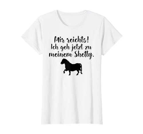 Shetty Shetland Pony Reiter Damen Mädchen T-Shirt von Mini Shetty Zubehör Reiter Reiten Geschenk