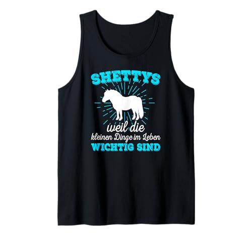 Shetty Shetland Pony Pferd Reiterin Damen Mädchen Tank Top von Mini Shetty Zubehör Reiter Reiten Geschenk