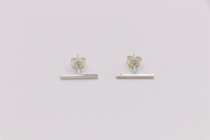 Rechteckige Bar Ohrstecker, Flache Sterling Silber Rechteck Ohrstecker Rechteckige Bar Ohrstecker, Flache Sterling Silber Rechteck Ohrstecker von MiniAtelierNY