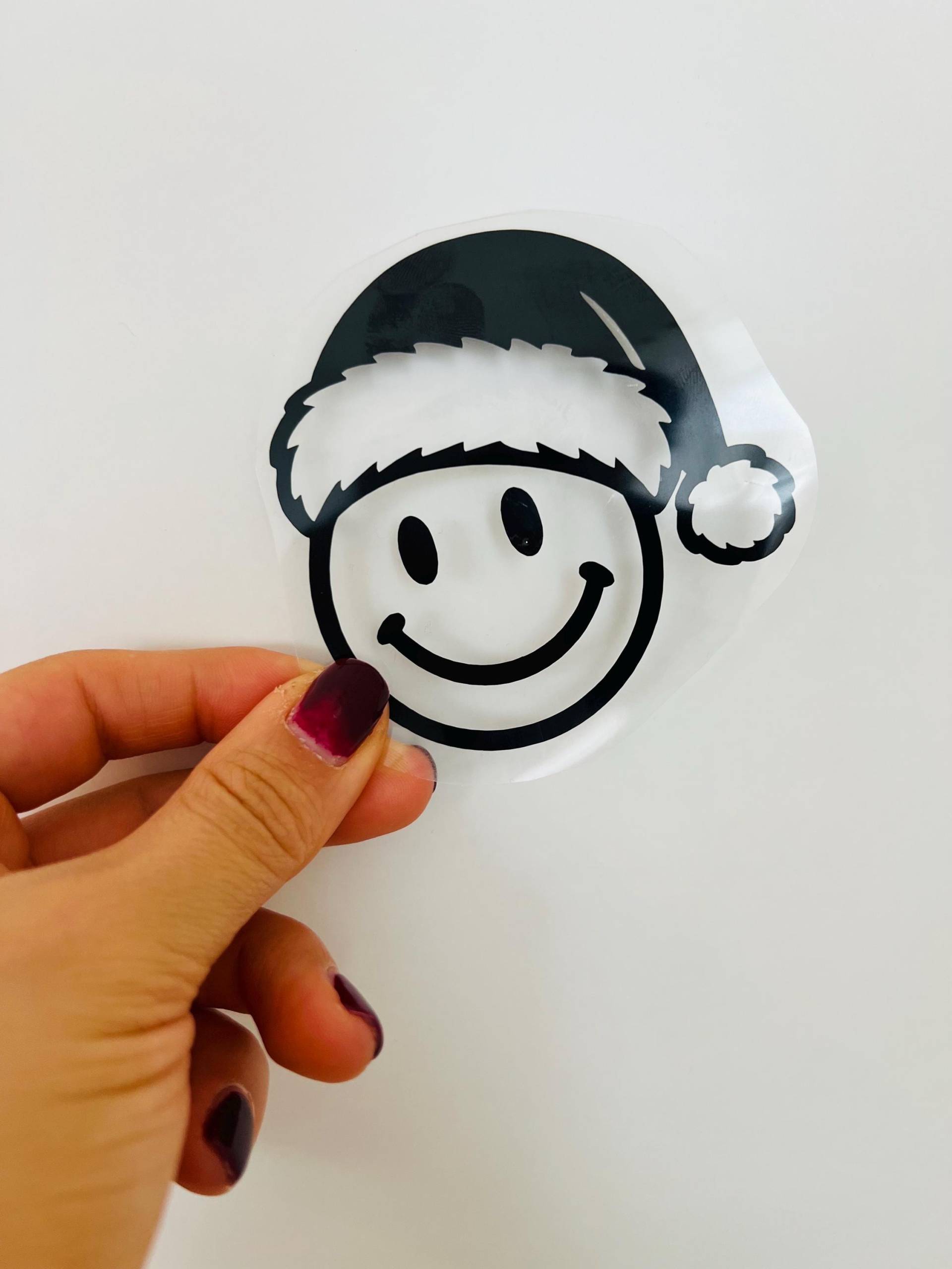 Bügelbild Smiley Weihnachten | Nikolaus Plottermotiv Ugly Christmas Sweater Diy Weihnachtsshirt Familie Kleidung von MiniDear