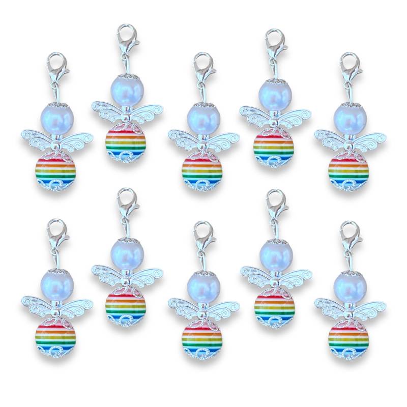 Perlenengel | Groß Regenbogen Geschenk Gastgeschenk Charm Regenbogenfarben Engel Schutzengel von MiniGeschenk