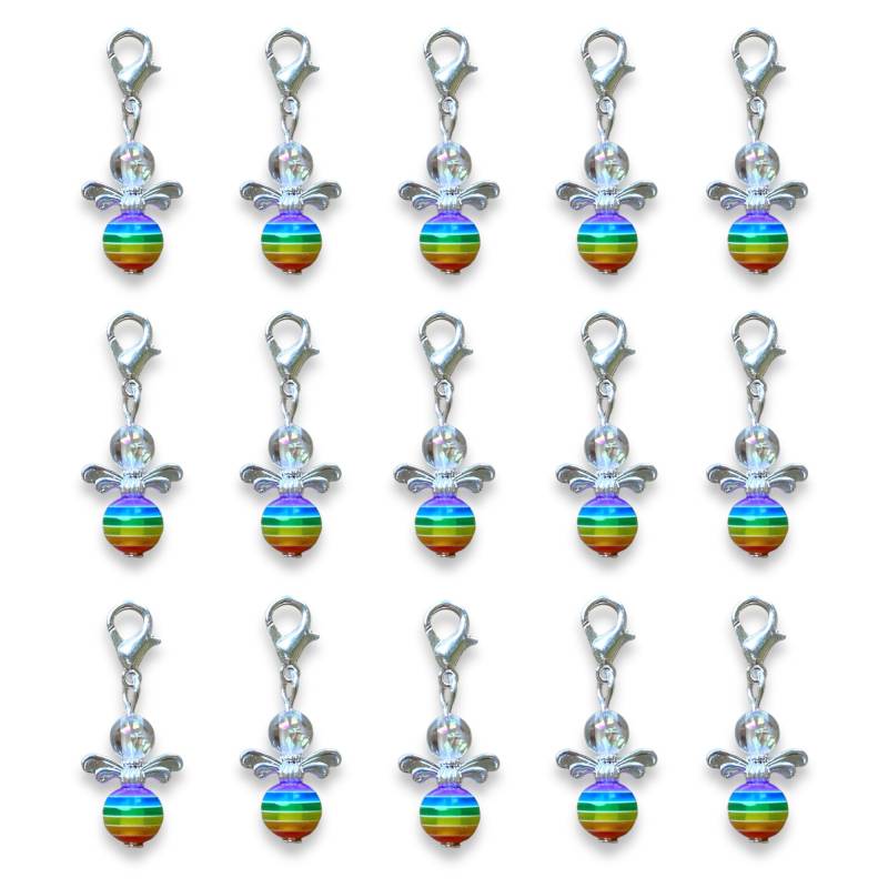Perlenengel | Klein Regenbogenfarben Schutzengel Charm Gastgeschenk Engel von MiniGeschenk