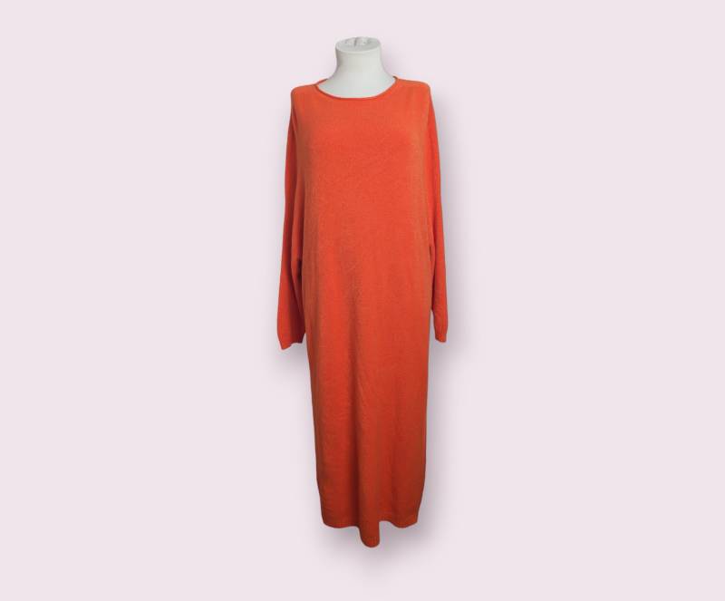 Oversized Herbstkleid Schwangerschaftskleid Herbstmode Strickkleid Neon Korall Xs-Xxl Kleid Pulli von MiniMayShopDE