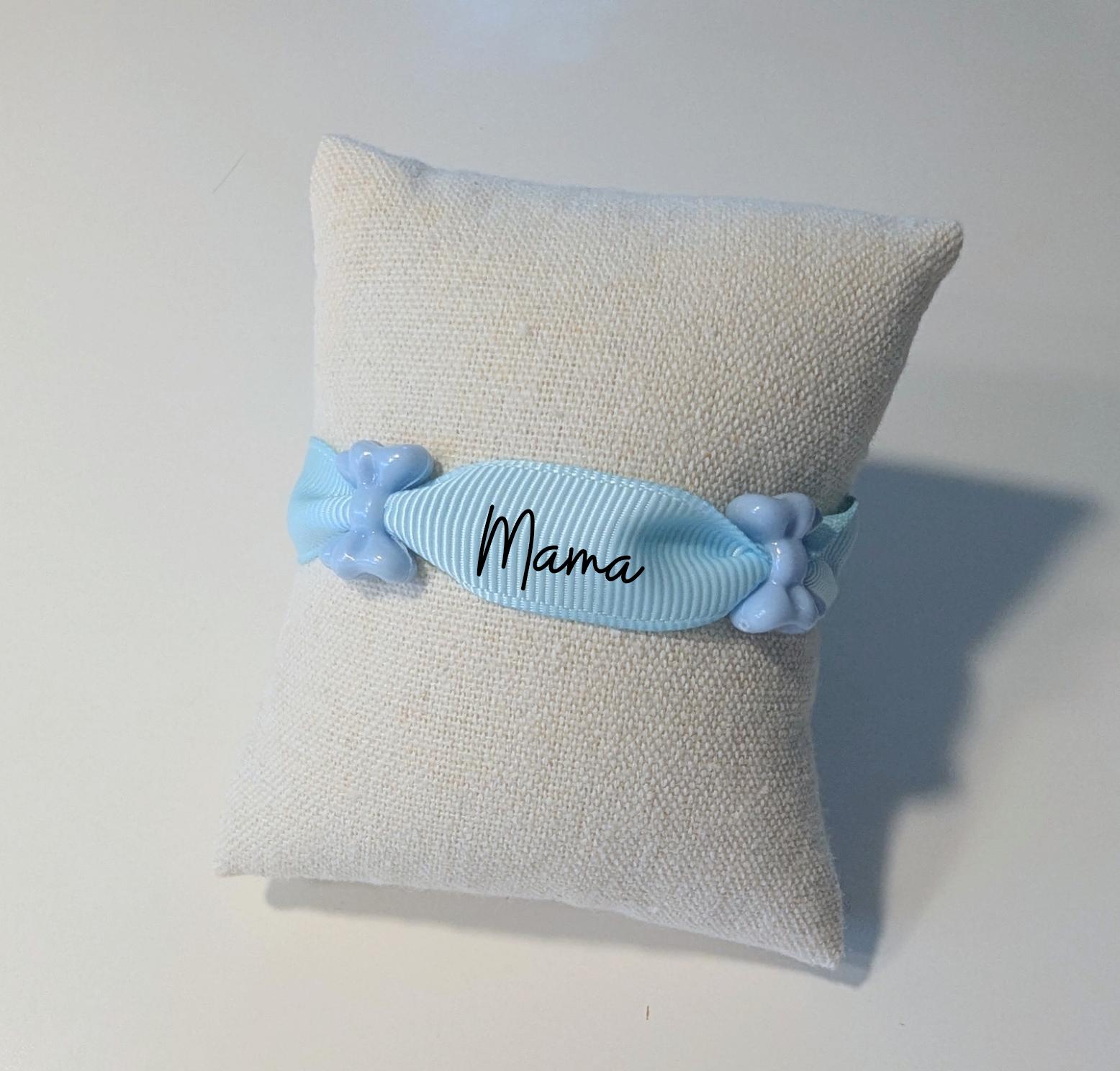 Personalisierbares Armband in Hellblau | Armbänder Mit Schriftzug Schmuck Perle Größen Verstellbares Geschenk von MiniMayShopDE