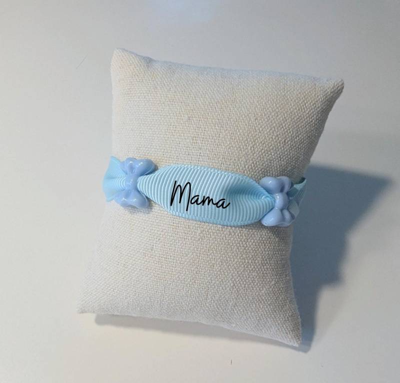 Personalisierbares Armband in Hellblau | Armbänder Mit Schriftzug Schmuck Perle Größen Verstellbares Geschenk von MiniMayShopDE