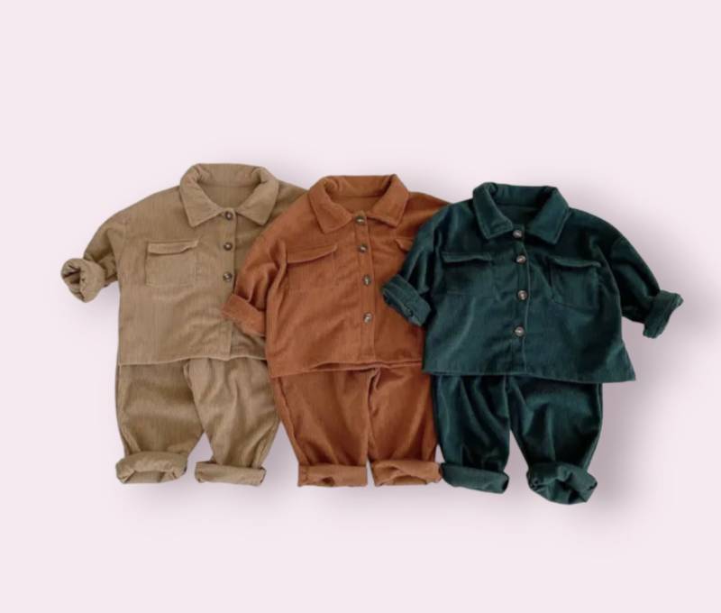 Zweiteiliges Cord Set Kindermode Geschenk Herbstoutfit von MiniMayShopDE