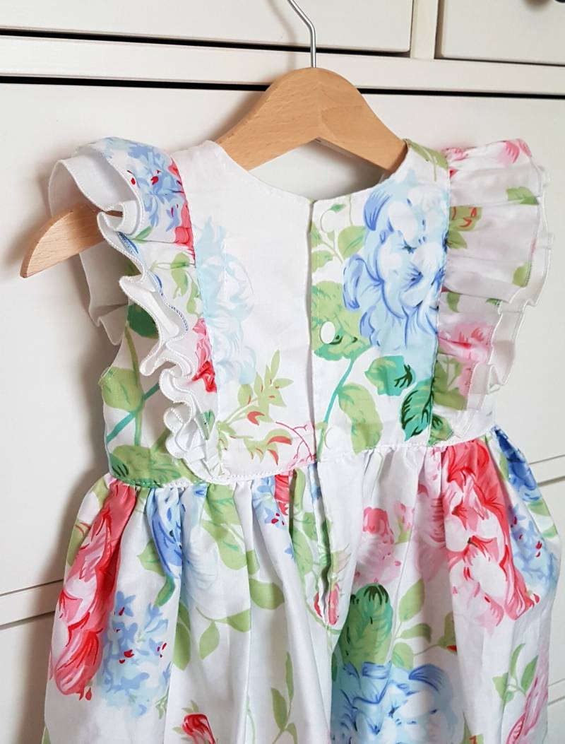 Doppeltes Rüschenkleid/Mädchen Kleid Kleinkind Blumenkleid Florales Herbstkleid Blumenmädchenkleid Frühlingskleid von MiniTinyBoutique