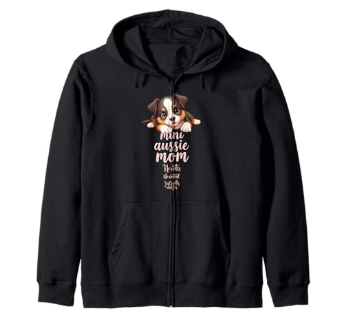 Lustiges Mini-Zitat "Aussie Mom Dog" American Shepherd Mama Humor Kapuzenjacke Lustiges Mini-Zitat "Aussie Mom Dog" American Shepherd Mama Humor Kapuzenjacke von Miniature American Shepherd Fun Designs