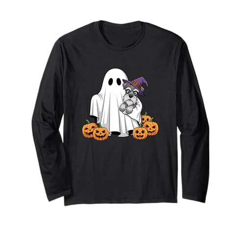 Lustiger Geister-Schnauzer, Halloween, Kinder, Herren und Damen Langarmshirt Lustiger Geister-Schnauzer, Halloween, Kinder, Herren und Damen Langarmshirt von Miniature Schnauzer Cute Halloween Outfit Boy Girl