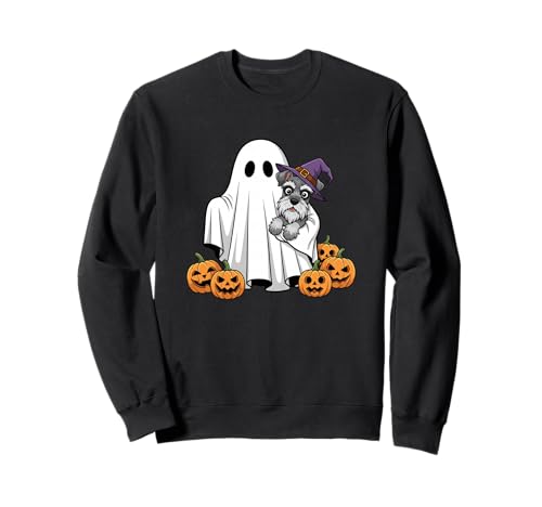 Lustiger Geister-Schnauzer, Halloween, Kinder, Herren und Damen Sweatshirt von Miniature Schnauzer Cute Halloween Outfit Boy Girl