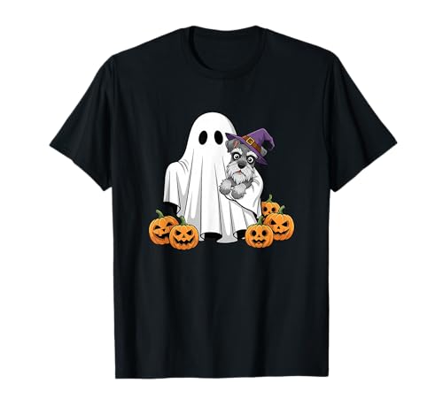 Lustiger Geister-Schnauzer, Halloween, Kinder, Herren und Damen T-Shirt von Miniature Schnauzer Cute Halloween Outfit Boy Girl