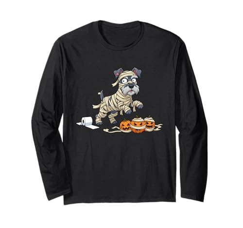 Miniatur Schnauzer Mama Kürbis Halloween Kinder Herren Damen Langarmshirt Miniatur Schnauzer Mama Kürbis Halloween Kinder Herren Damen Langarmshirt von Miniature Schnauzer Dog Halloween Outfits Boy Girl