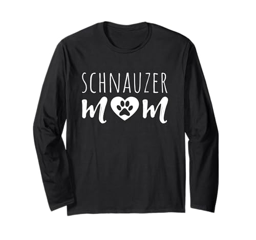 Schnauzer Mama Hund Mutter Besitzer Schnauzer Mama Großmutter Langarmshirt von Miniature Schnauzer Lover Family Apparel